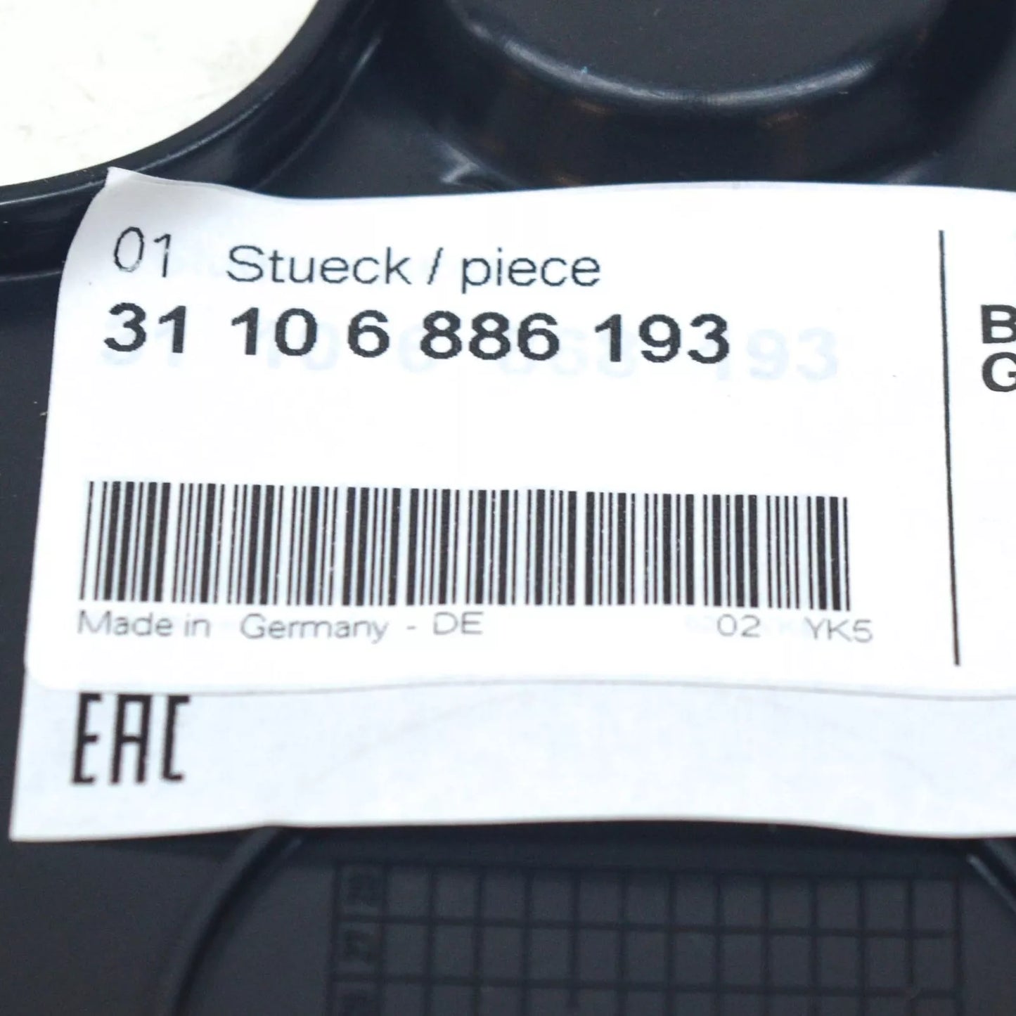 NEW BMW 3 G20 FRONT AXLE LEFT COVERING CAP 31106886193 ORIGINAL