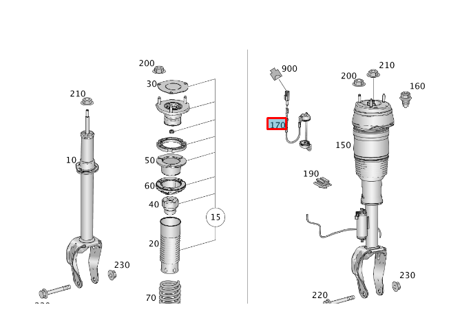 NEW MB GLE W166 FRONT AXLE ELECTRICAL CABLE HARNESS A1664409836 ORIGINAL