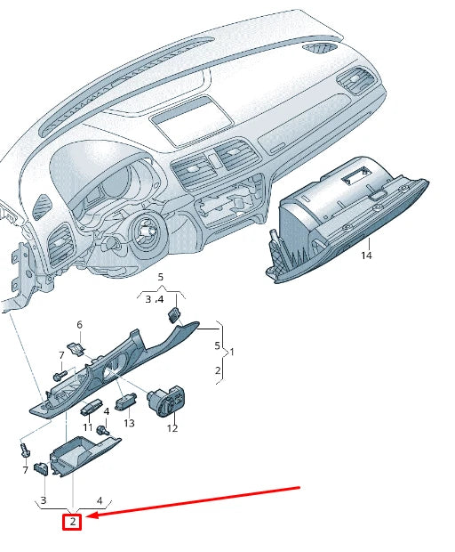 NEW AUDI Q3 8U STOWAGE COMPARTMENT RHD 8U2863300B6PS 8U2863300B 6PS ORIGINAL