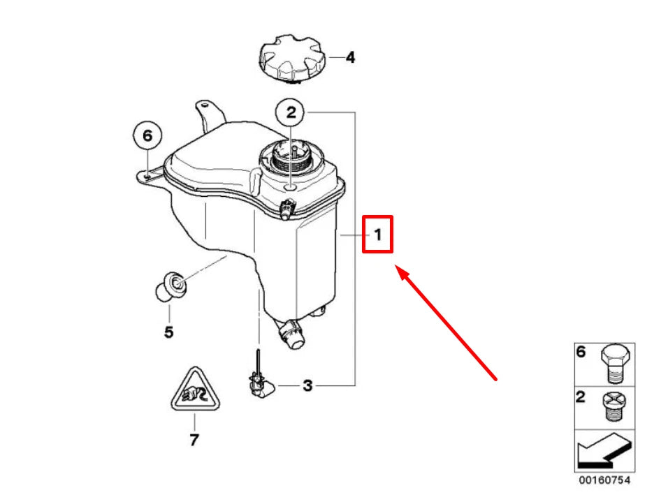 NEW BMW 3 E90 COOLANT EXPANSION TANK 17138570079 8570079 ORIGINAL