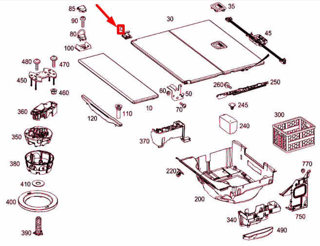 NEW MB E S212 LOAD COMPARTMENT FLOOR LEFT BEARING PLATE A21268404279051 ORIGINAL