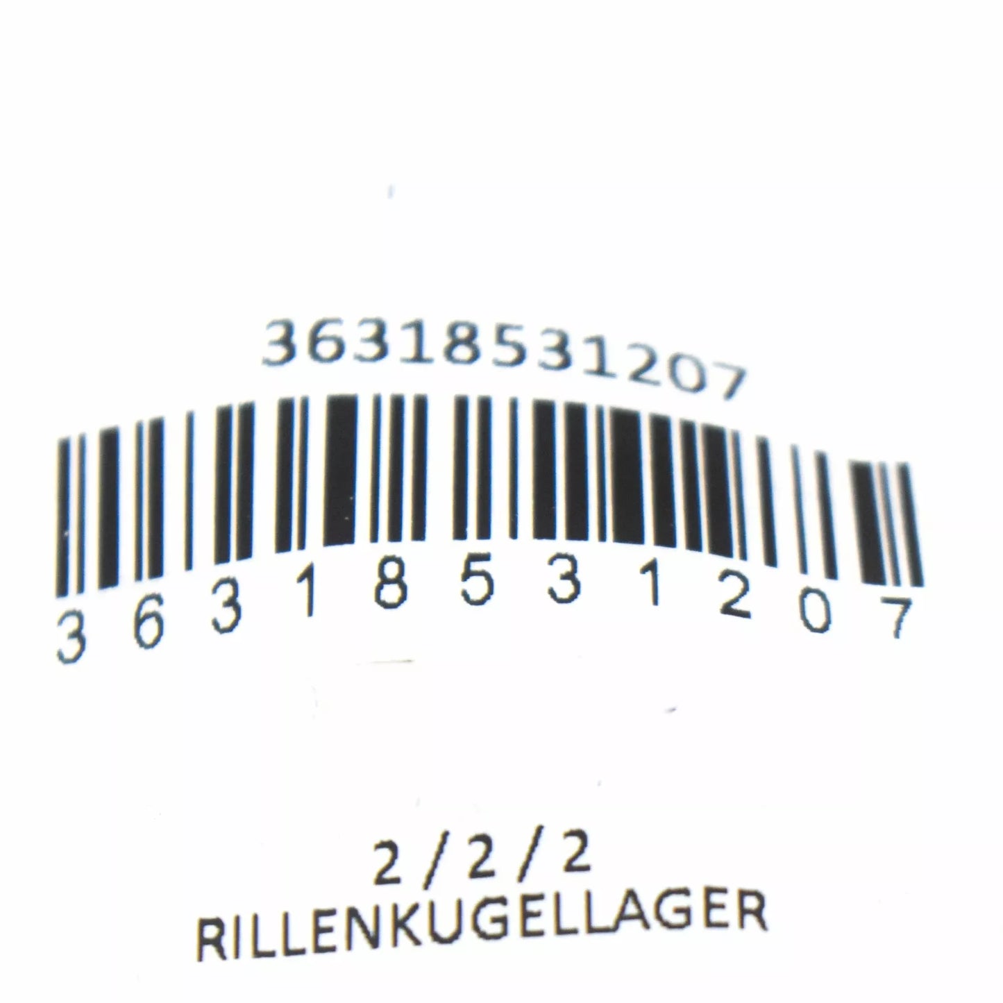 NEW BMW K61 K 1600 BAGGER GROOVED BALL BEARING 36318531207 ORIGINAL