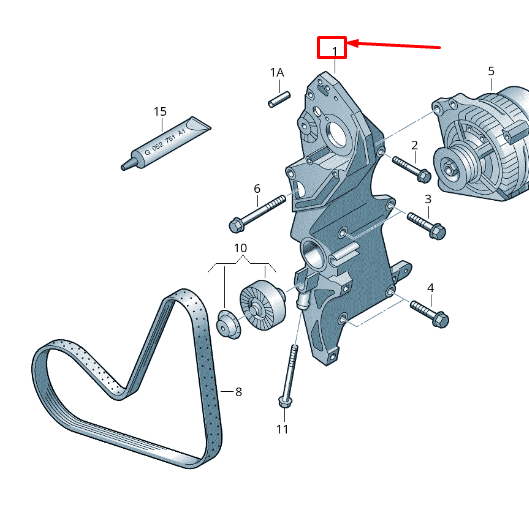 new audi q3 8u alternator and refrigerant compressor bracket 03l903139q original