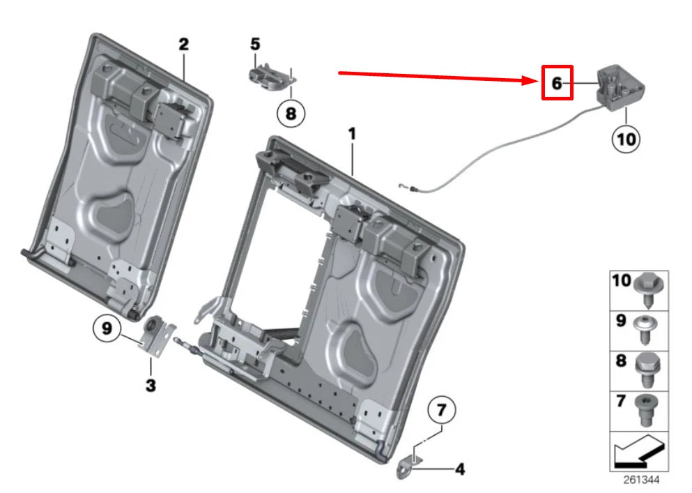 NEW BMW 5 E60 REAR LEFT SEAT ACTUATION UNIT 7114469 52207114469 ORIGINAL