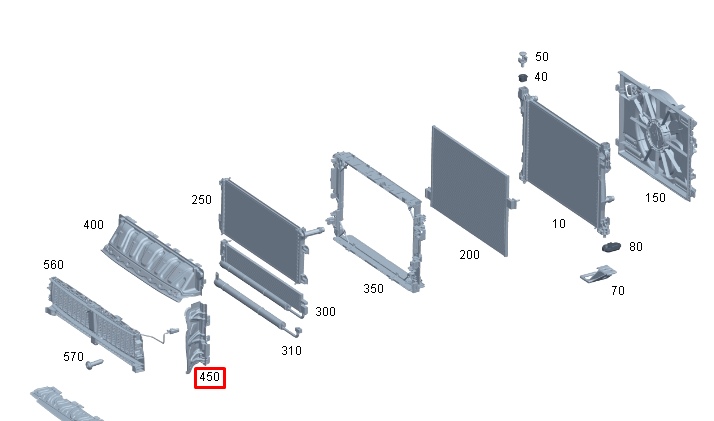 NEW MERCEDES-BENZ EQS V297 LEFT AIR DUCT SEGMENT A2975051600 ORIGINAL