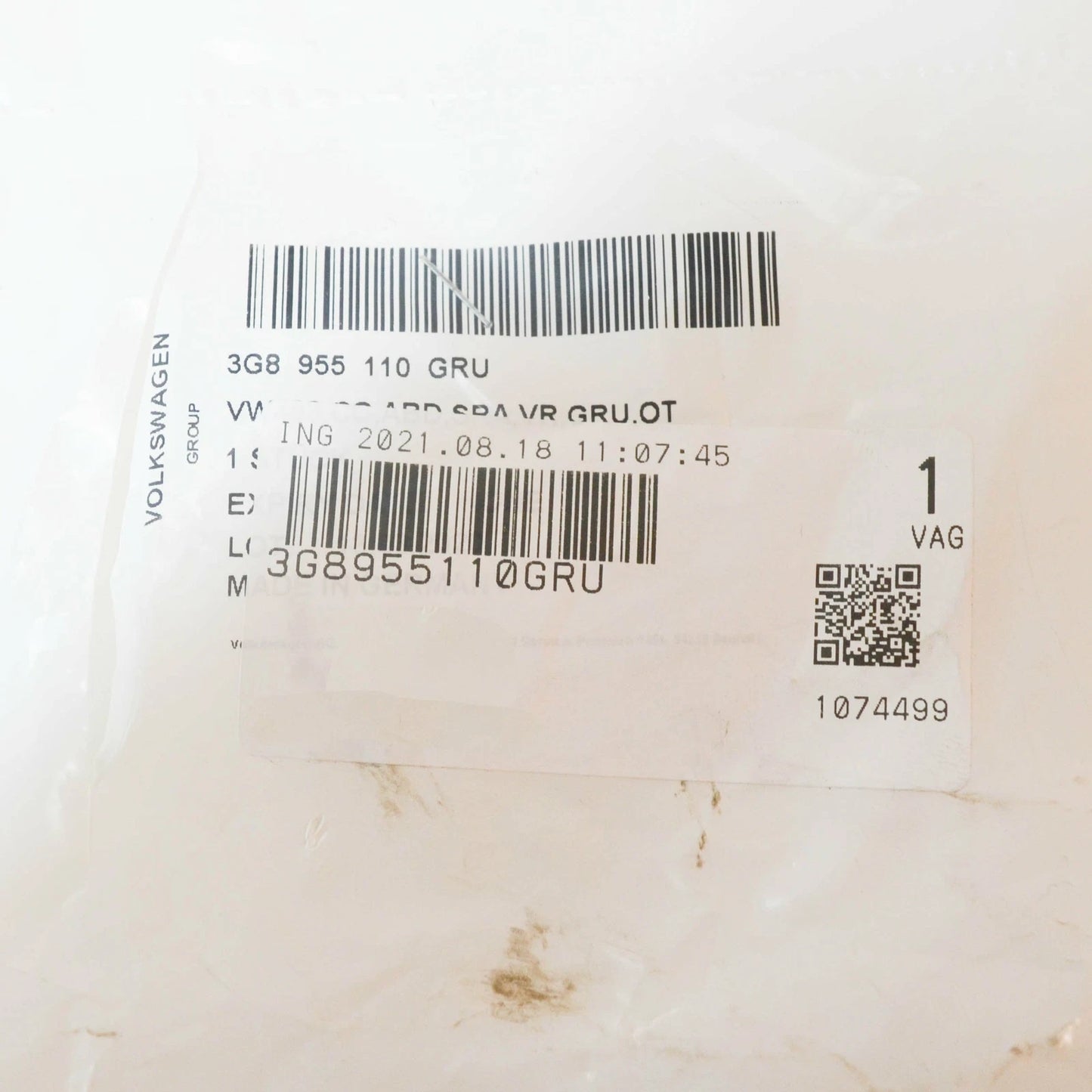 NEW VOLKSWAGEN ARTEON RIGHT SIDE HEADLIGHT WASHER COVER CAP 3G8955110GRU 2019