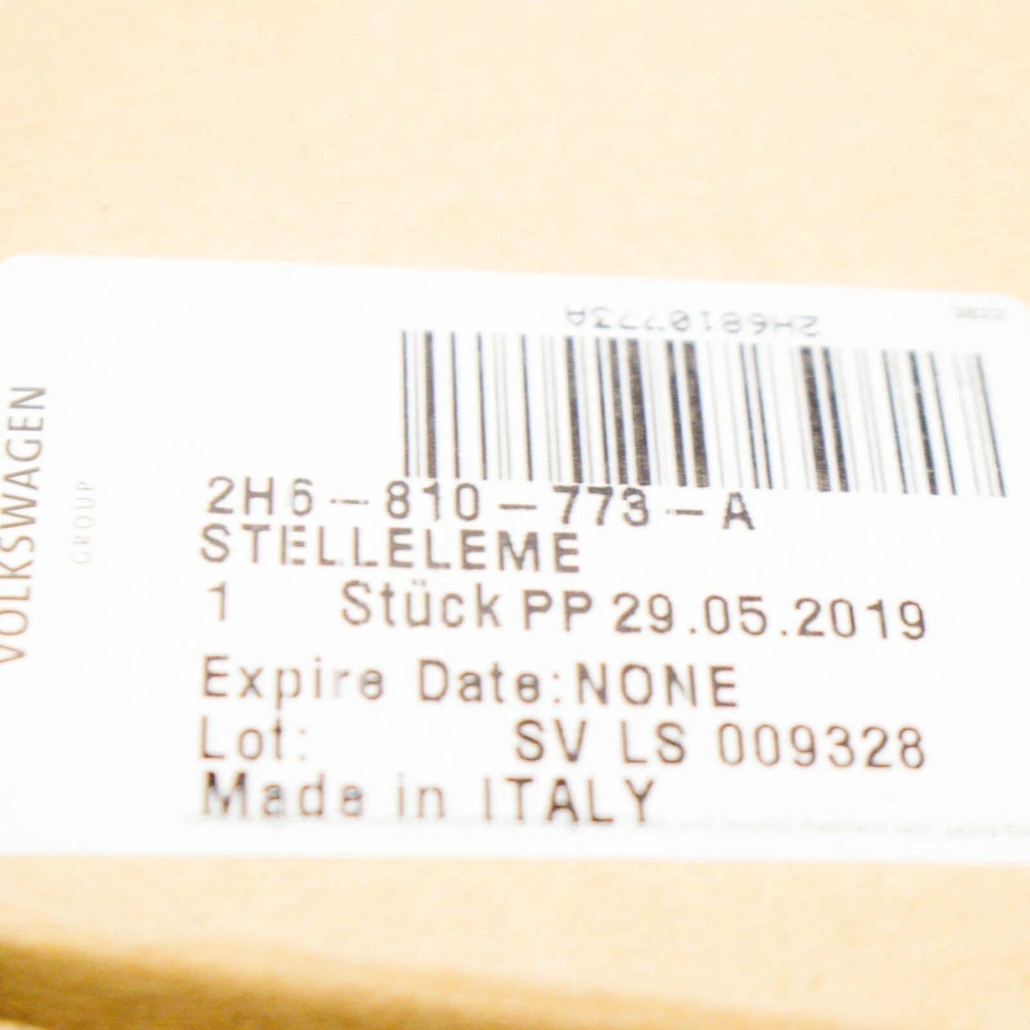 NEW VW AMAROK REAR LEFT ELECTRIC THROTTLE CONTROL ELEMENT 2H6810773A