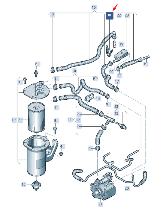 new skoda superb mk3 fuel line retainer 5wa130325 original