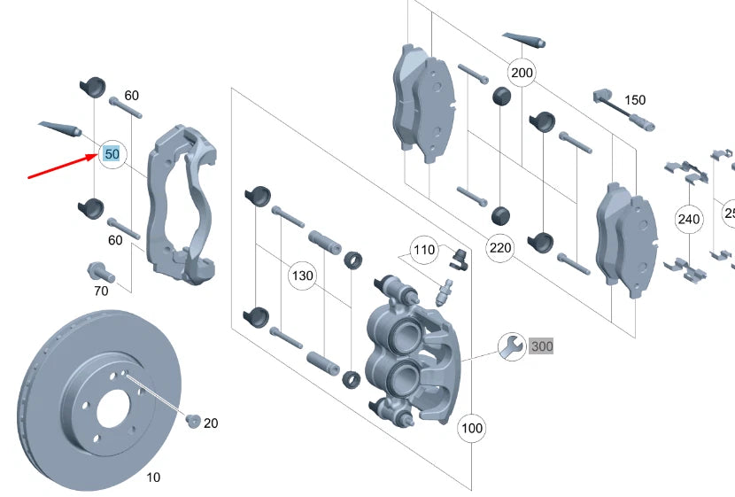 NEW MERCEDES-BENZ VITO W447 FRONT WHEEL BRAKE CARRIER A4474200015 ORIGINAL