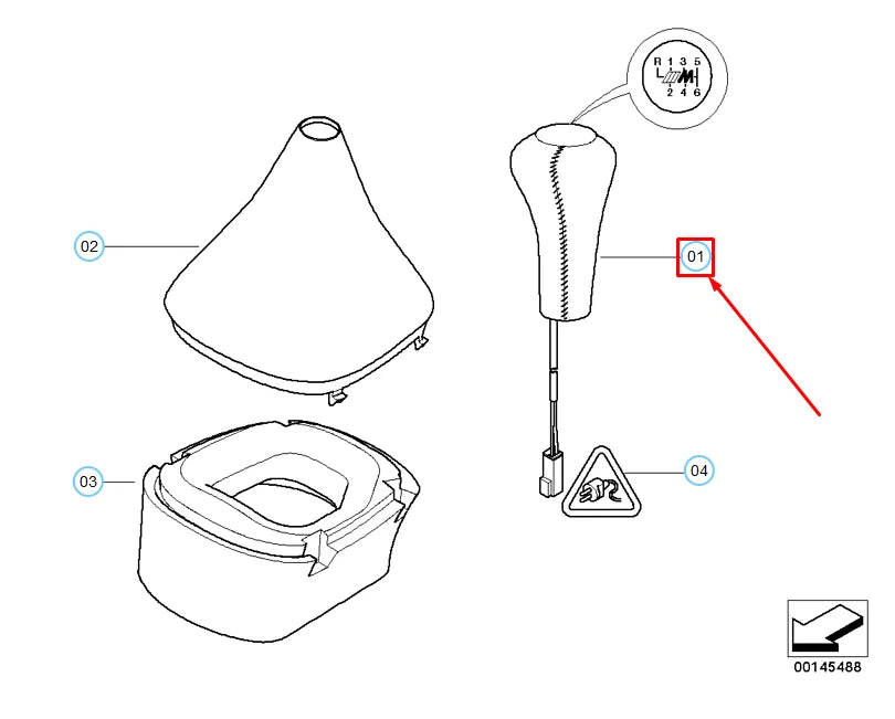 NEW BMW Z4 M3.2 COUPE E86 6 SPEED M SPORT GEAR SHIFT KNOB 25117836906 ORIGINAL