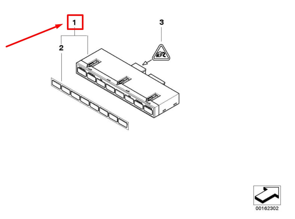 NEW BMW 6 E63 CENTER CONSOLE SWITCH PANEL 61319169123 9169123 ORIGINAL