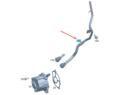 new mercedes-benz c w204 vacuum pump line a6512300556 original