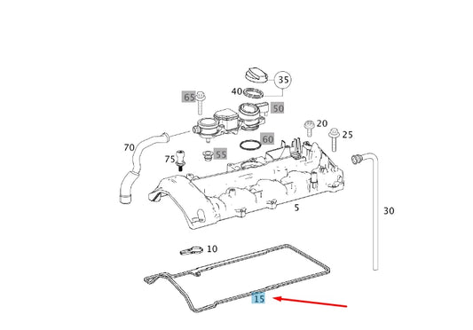 NEW MERCEDES-BENZ C W205 CYLINDER HEAD COVER GASKET A646016072164