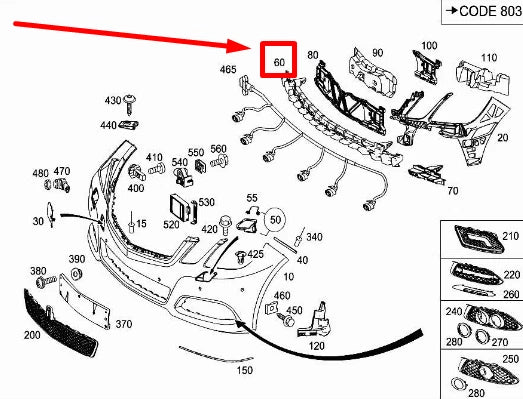 NEW MERCEDES-BENZ E W212 FRONT REINFORCEMENT BAR A2128854965 ORIGINAL