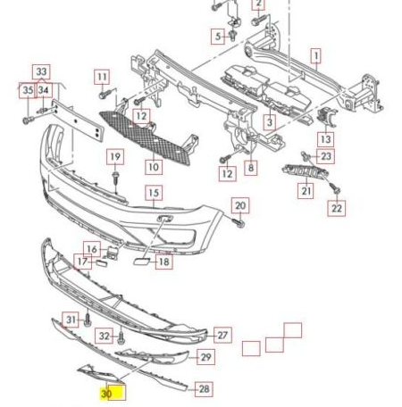 NEW VW TOUAREG 7L FRONT BUMPER LEFT SIDE TRIM 7P6807819A9B9 ORIGINAL