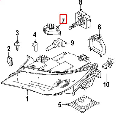 NEW BMW 6 E63 FRONT HEAD LIGHT LEFT BULB COVER 63126943481 ORIGINAL