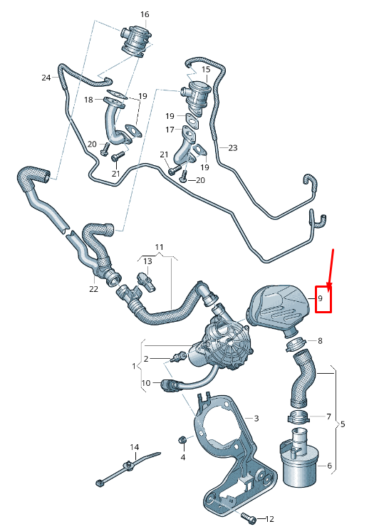 NEW AUDI RS7 SPORTBACK 4G PULSATION DAMPER 4G0129953A ORIGINAL