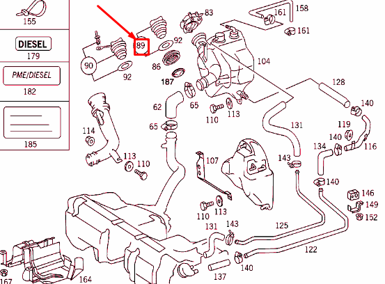 NEW MERCEDES-BENZ C-CLASS W202 FUEL TANK CAP A1404700005 ORIGINAL