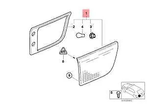 NEW BMW E53 SUV REAR LIGHT IN TRUNK LID LEFT 7164485 63217164485 ORIGINAL