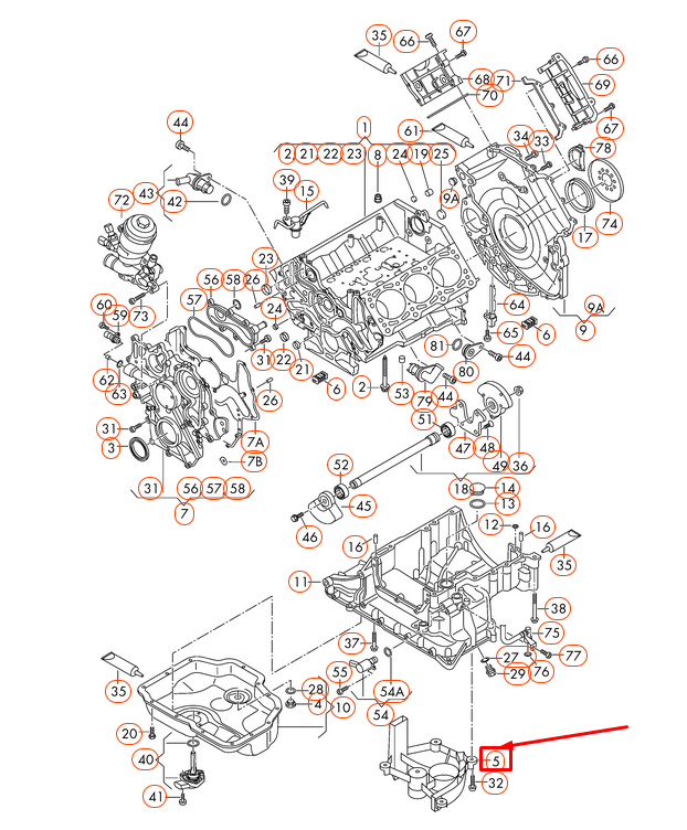 NEW AUDI A4 B8 ENGINE OIL SUMP INSERT 059103138AN ORIGINAL