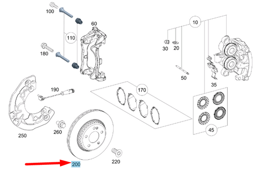 new mercedes-benz gle w167 front vented brake disc a167421080107 original