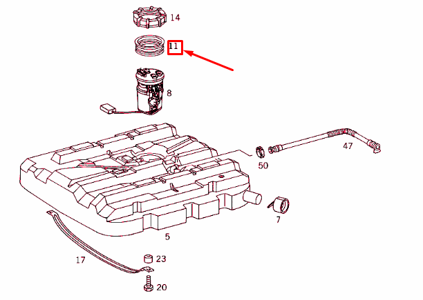 NEW MERCEDES-BENZ VITO W638 FUEL GAUGE SENDER SEAL RING A6384710479 ORIGINAL