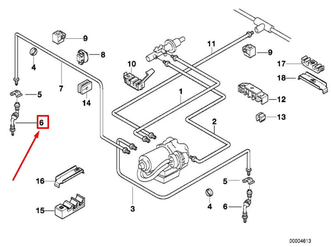 NEW BMW Z3 COUPE E36 FRONT BRAKE PIPE 2227381 34322227381 ORIGINAL