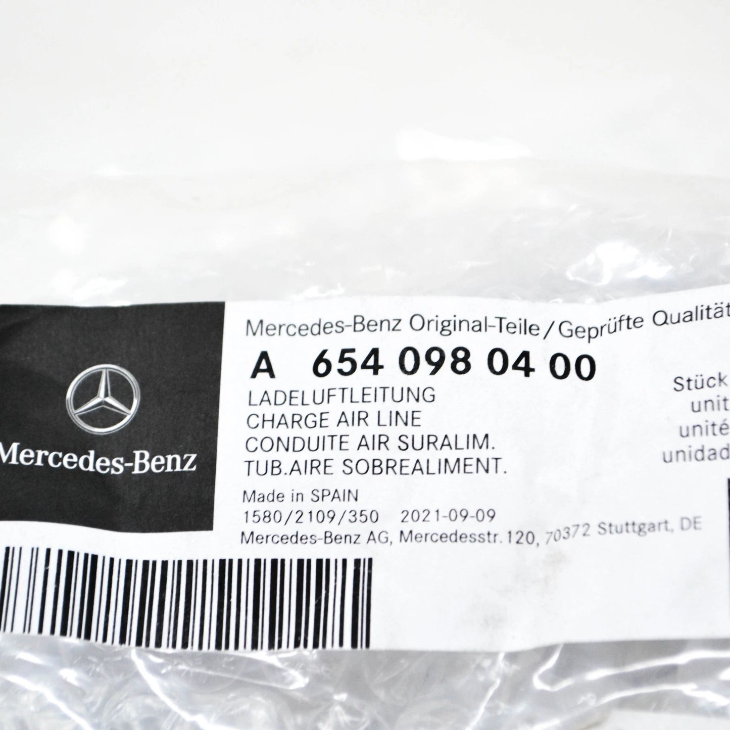 NEW MERCEDES-BENZ E W213 CHARGE AIR LINE TUBE A6540980400 ORIGINAL