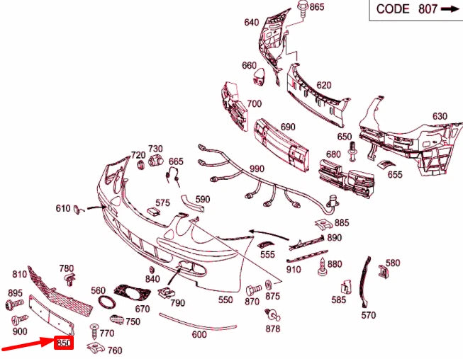 NEW MERCEDES-BENZ E W211 FRONT LICENCE PLATE MOLDING USA A2118171178 ORIGINAL