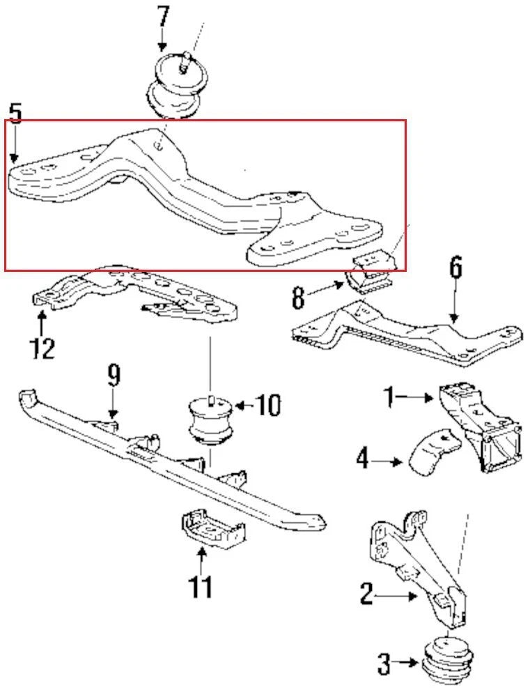 NEW BMW 3 E36 1.8IS GEARBOX CARRIER MANUAL SUPPORT 23701136498 ORIGINAL