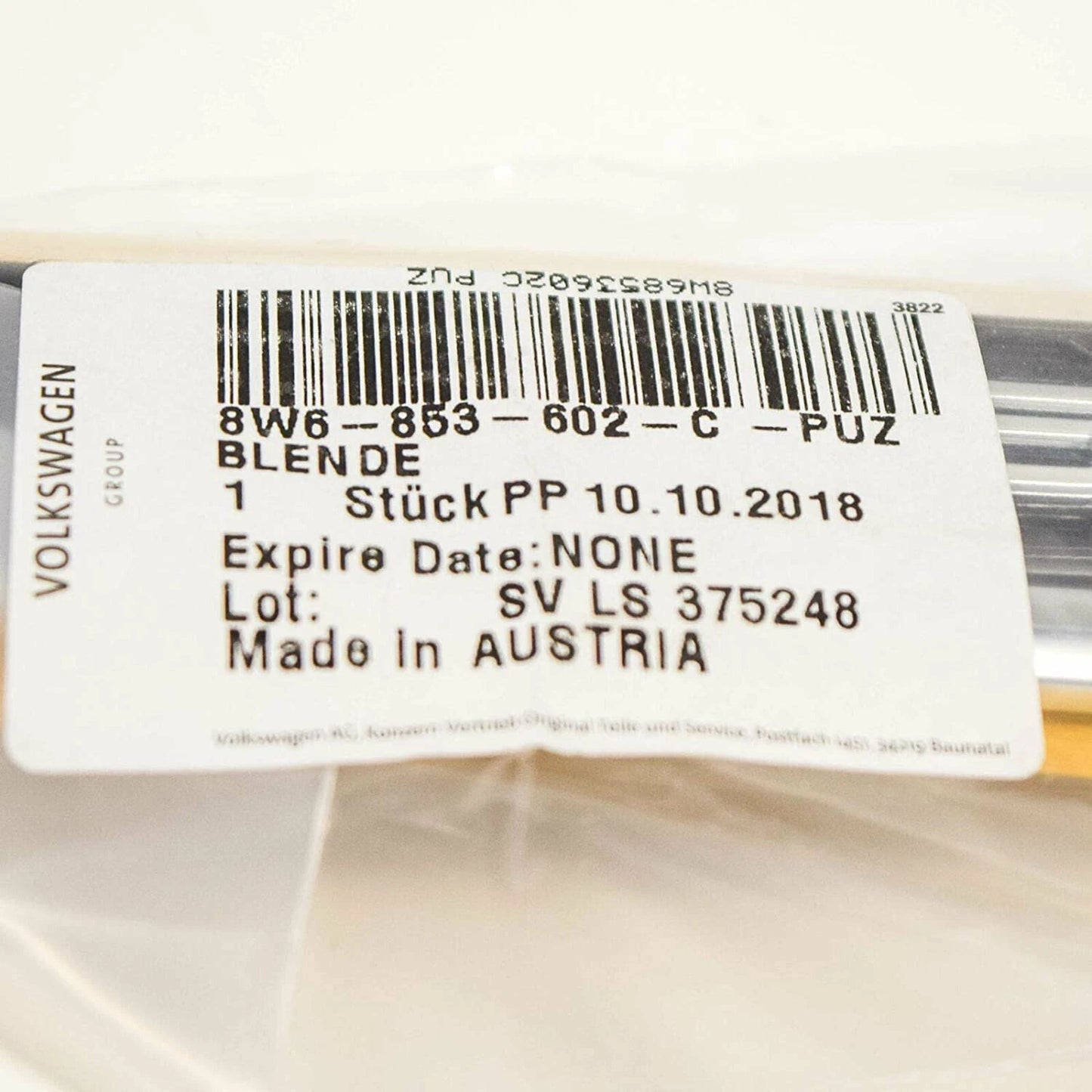 NEW AUDI A5 S5 8W6 RIGHT FENDER S-LINE EMBLEM BADGE 8W6853602CPUZ ORIGINAL