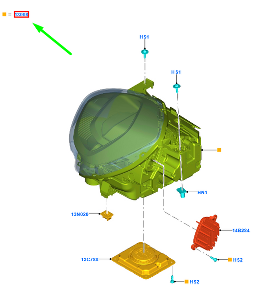 new ford puma mk2 front left headlight rhd 2530429 l1tb-13101-ka original