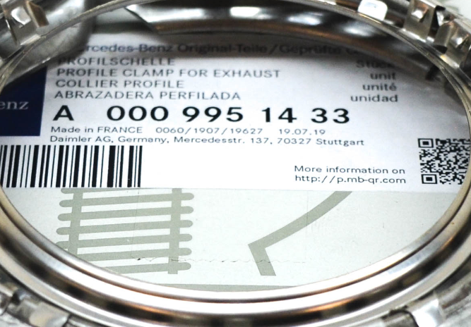 NEW MB GLE W166 REAR EXHAUST PIPE CONNECT CLAMP A0009951433 ORIGINAL