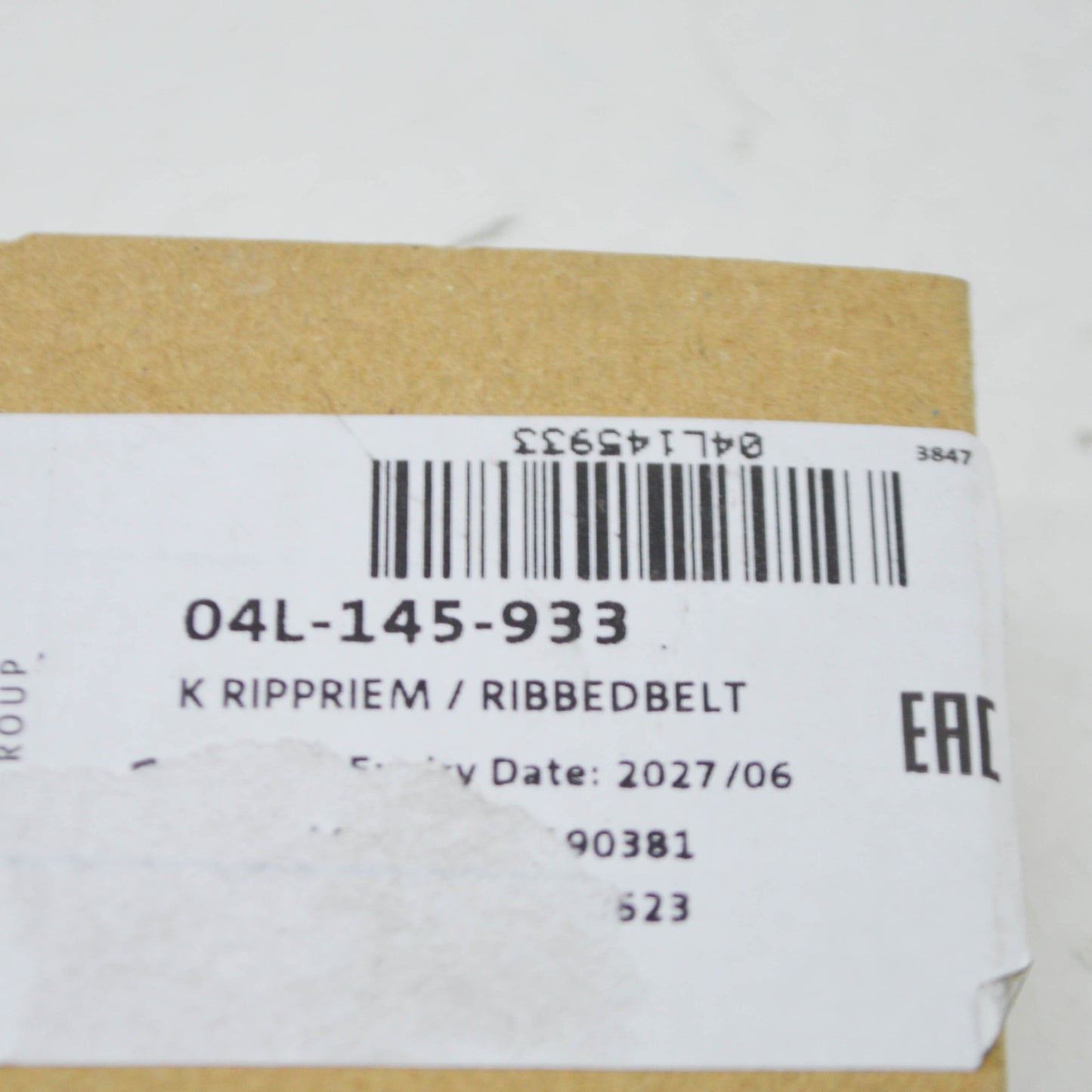 NEW VOLKSWAGEN CRAFTER SY ENGINE V-RIBBED BELT 04L145933 ORIGINAL