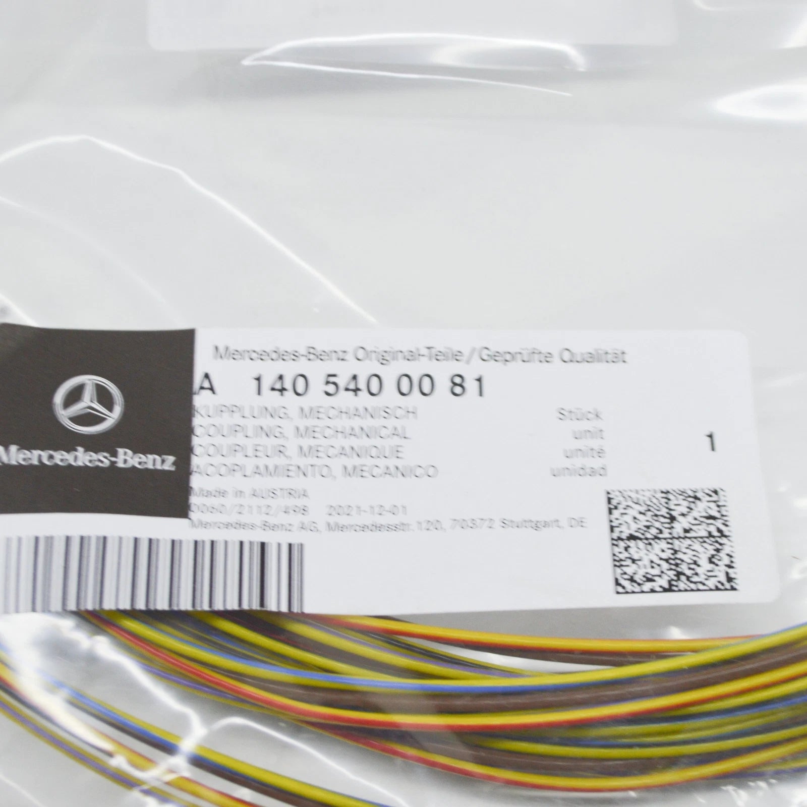 NEW MERCEDES-BENZ SL R129 AIR FLOW SENSOR PLUG SOCKET A1405400081 ORIGINAL