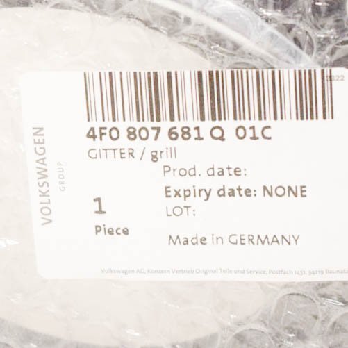 NEW AUDI A6 C6 FRONT BUMPER LEFT SIDE FOG LIGHT GRILL 4F0807681Q01C ORIGINAL
