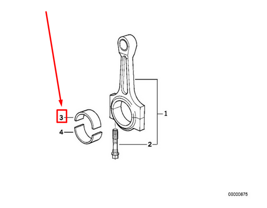new bmw x5 e53 bearing shell 11241745832 1745832 original