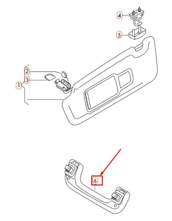 NEW AUDI A3 8V FRONT FOLDING ROOF HANDLE 8V0857607EP5 ORIGINAL