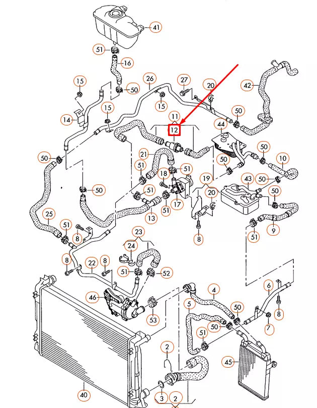 NEW AUDI A6 4F C6 TRANSMISSION COOLER THERMOSTAT 4E0121113 ORIGINAL