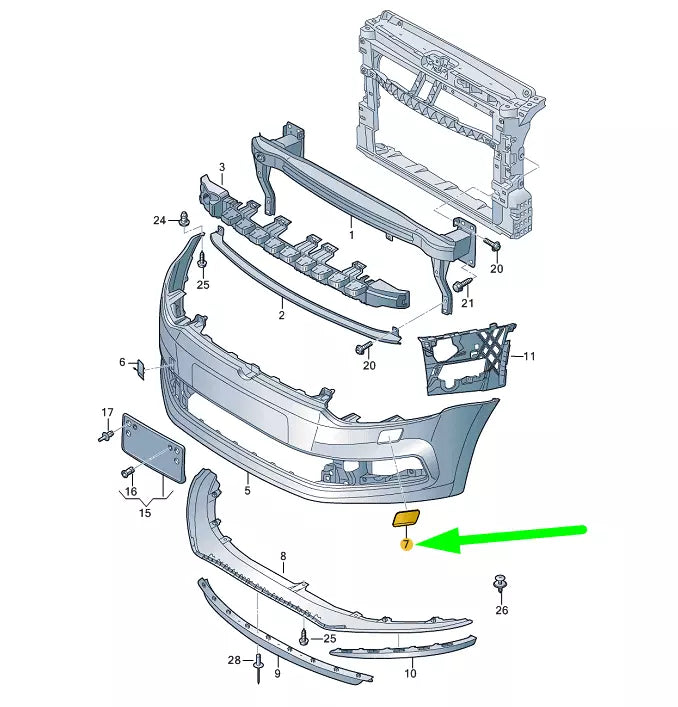 NEW VOLKSWAGEN POLO 6R MK5 HEADLAMP WASHER COVER CAP 6C0807937GRU