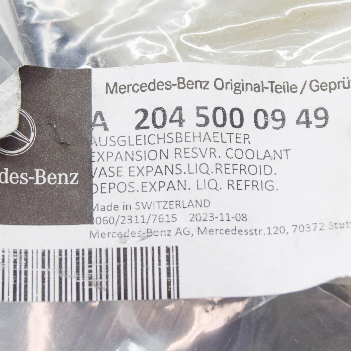 NEW MERCEDES-BENZ C W204 AMG EXPANSION TANK RESERVOIR A2045000949 ORIGINAL