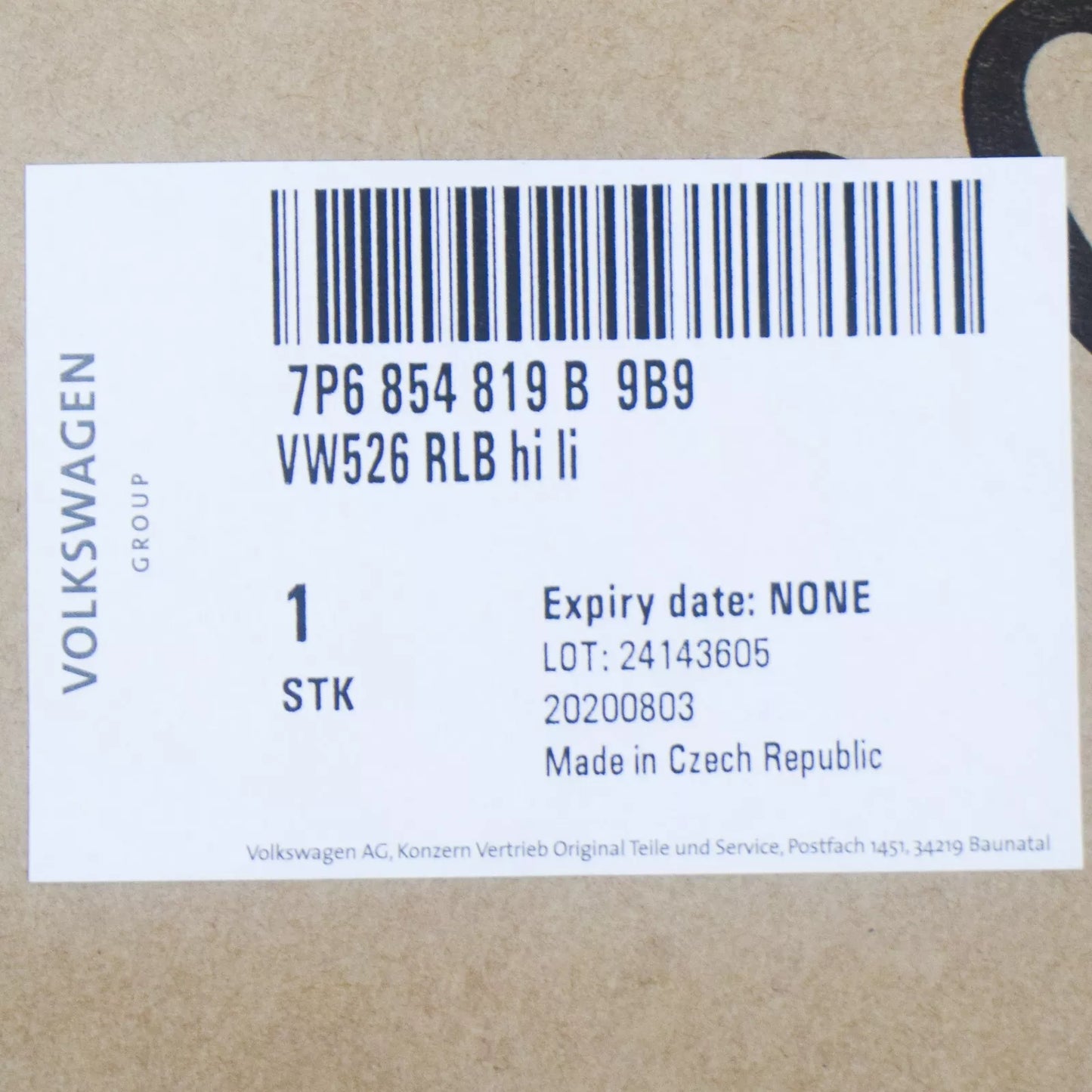 NEW VW TOUAREG 7P REAR LEFT WHEEL ARCH COVER TRIM 7P6854819B9B9 ORIGINAL