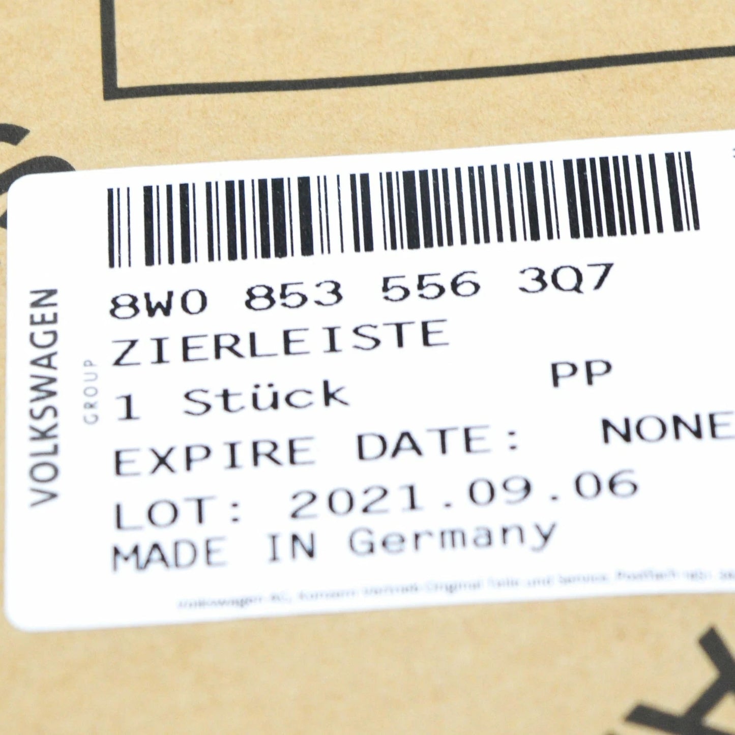 NEW AUDI A4 B9 REAR RIGHT BUMPER LOWER MOLDING 8W08535563Q7