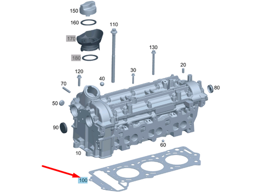 new mercedes-benz e w212 left cylinder head gasket a6420161100 original