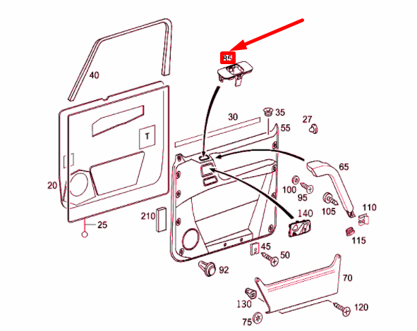 NEW MB G W463 FRONT RIGHT POWER WINDOW TRIM RING LHD A46372700599116 ORIGINAL