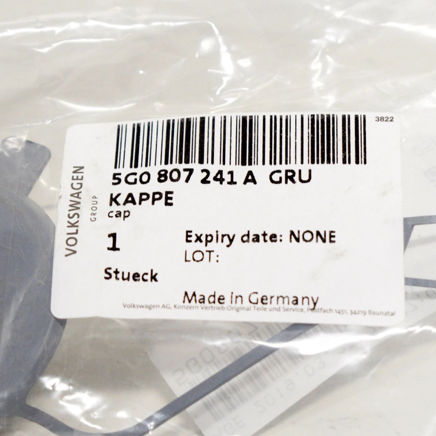 NEW VOLKSWAGEN GOLF MK7 FRONT BUMPER TOW HOOK EYE CAP 5G0807241AGRU