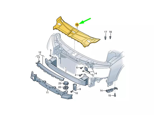 NEW AUDI A8 4H D4 FRONT BUMPER UPPER COVER 4H0807081B ORIGINAL