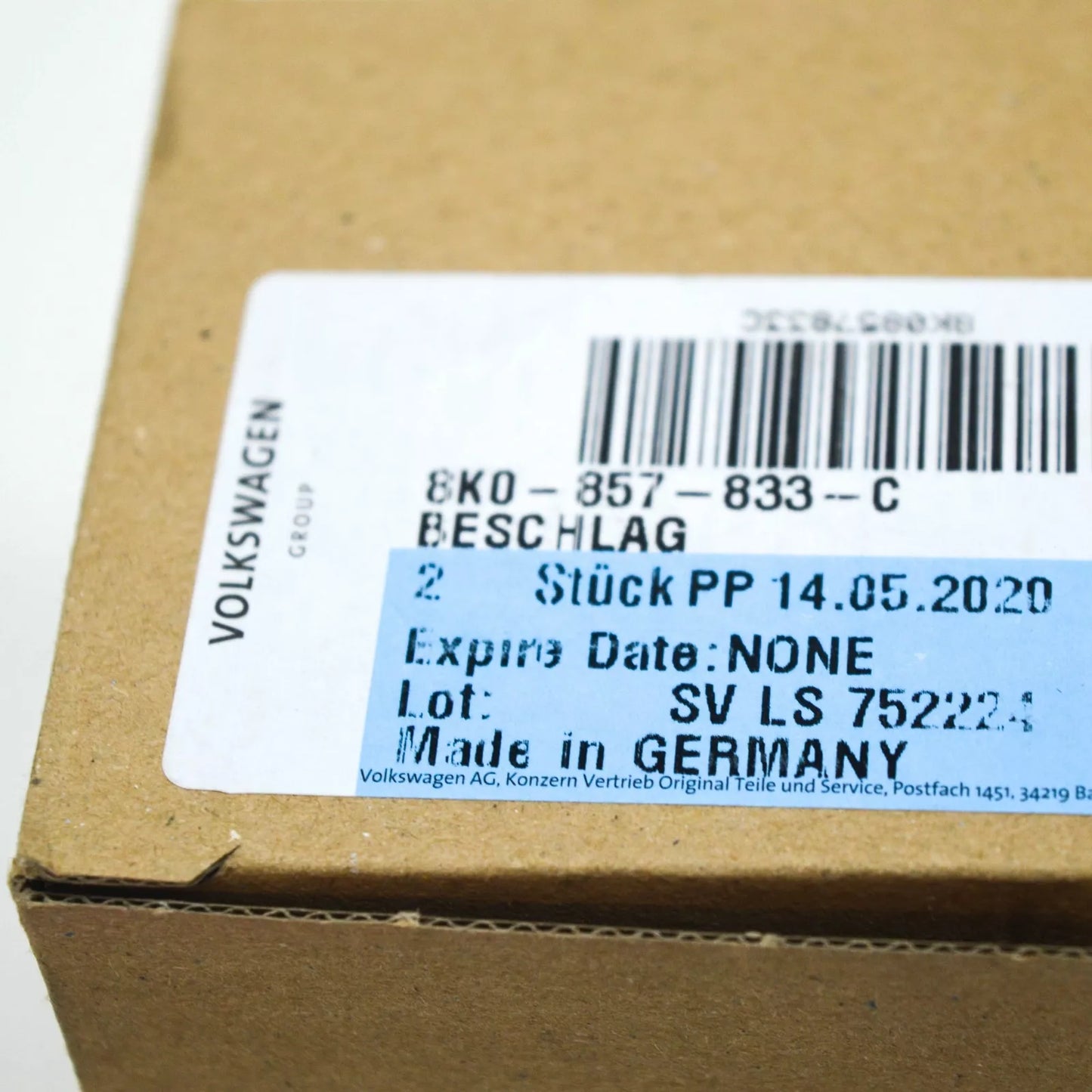 NEW AUDI A4 B8 FRONT SEAT ADJUSTMENT FITTING 8K0857833C