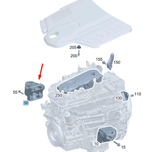 NEW MERCEDES-BENZ S W222 RIGHT ENGINE MOUNT A2562230400 ORIGINAL