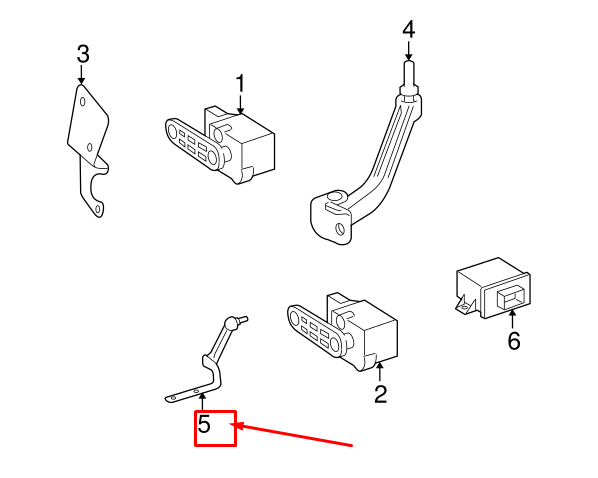 NEW MB ML W164 HEADLIGHT LEVEL ADJUSTMENT REAR LEFT LINK A1643202732 ORIGINAL